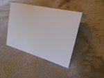 white place card