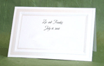 embossed triple panel place card