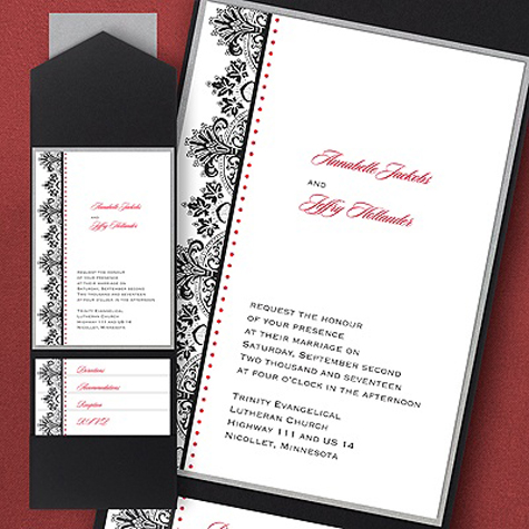 carlson craft wedding invitation 4385